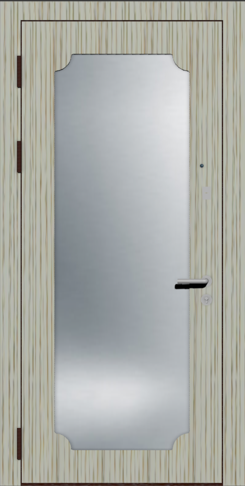 классическая входная дверь шпон с зеркалом